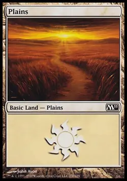 Plains 4x FOIL MTG M11 Core Set Basic Land MINT One of each Art - Image 1