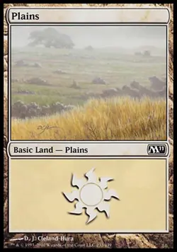 Plains 4x FOIL MTG M11 Core Set Basic Land MINT One of each Art - Image 3