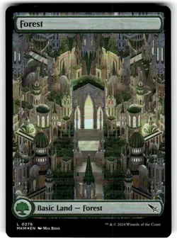 MTG-Forest (Full Art Foil)- #0276- Murders At Karlov Manor- NM - Image 1