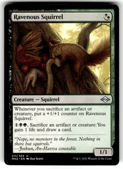 Ravenous Squirrel Modern Horizons 2 Regular MTG - Image 1