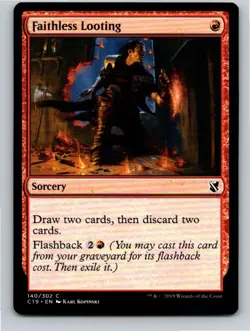 Magic the Gathering Faithless Looting Commander 2019 MTG Free Shipping! - Image 1