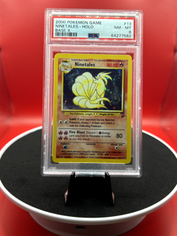 PSA 8 NEAR MINT NINETALES 2000 POKEMON BASE SET II #13 HOLO WOTC - Image 1
