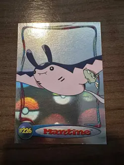 Mantine #9 Pokemon 2001 Topps Johto Hologram LP - Image 1