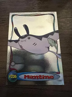 Mantine #9 Pokemon 2001 Topps Johto Hologram LP - Image 2