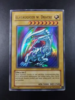 YUGIOH 2003 | BLUE-EYES W. DRAGON | SDK-G001 | OLD PRINT GERMAN | VG - EXCELLENT - Image 1