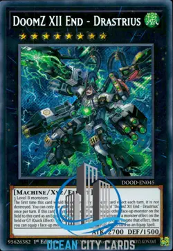 Yugioh DOOD-EN045 DoomZ XII End - Drastrius Secret Rare 1st Ed - Image 1