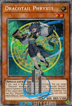 Yugioh DOOD-EN023 Dracotail Phryxul Starlight Rare 1st Edition - Image 1