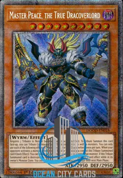 Yugioh DOOD-EN018 Master Peace, the True Dracoverlord : Starlight Rare 1st Ed - Image 1