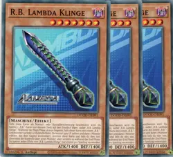 yugioh 3x R.B. Lambda Klinge DOOD-DE091 COMMON 1AUFLAGE DEUTSCH - Image 1