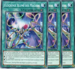 yugioh 3x Fluchtige Blume des Magiers DOOD-DE089 COMMON 1AUFLAGE DEUTSCH - Image 1