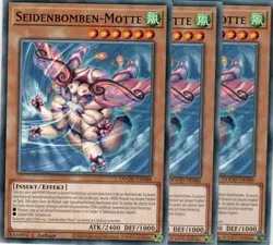 yugioh 3x Seidenbomben-Motte DOOD-DE088 COMMON 1AUFLAGE DEUTSCH - Image 1