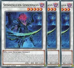 yugioh 3x Spinnenlilien-Sensenmann DOOD-DE087 COMMON 1AUFLAGE DEUTSCH - Image 1
