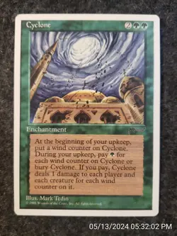 Cyclone CHRONICLES MTG Green Enchantment Magic the Gathering Card (DS3D1F9).... - Image 1