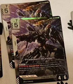 Freedom Gundam Gundam Card Game GD01 Newtype Rising GD01-065 LR English - Image 1