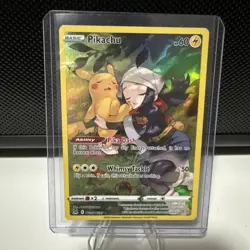 LP Pikachu & Akari TG05/TG30 Lost Origin Trainer Gallery Ultra Rare Pokemon Card - Image 1