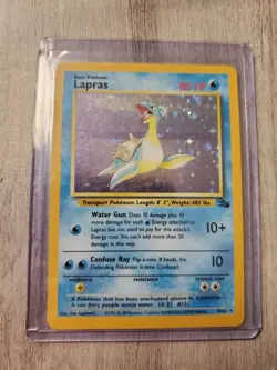Lapras 10/62 Fossil-Unlimited Edition Holo Pokemon card - Image 3
