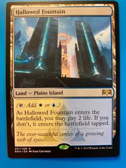 MTG 1x Hallowed Fountain # 251 Ravnica Allegiance Magic the Gathering Card x1 NM - Image 1