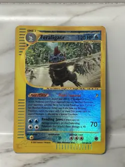 Feraligatr 12/165 Holo Rare Expedition Pokemon Card Moderately Used FAST SHIP - Image 1