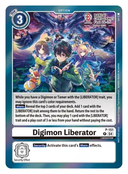 Bandai Card Games Fest Digimon TCG - Digimon LIberator P-151 P - NM condition - Image 1