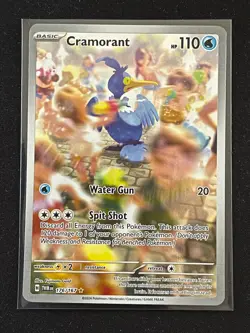 Pokemon TCG Twilight Masquerade Cramorant Illustration Rare Holo Card 176/167 - Image 1