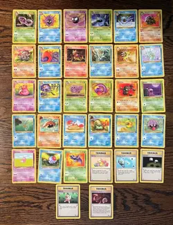 Pokemon TCG 1999 - Fossil Set LOT of 32 Cards (ALL Uncommons + Commons from Set) - Image 1