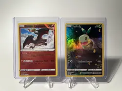 Pokemon: Lot of 2 Crown Zenith Art Cards; Radiant Charizard, Turtwig - Image 1