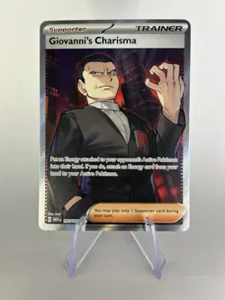 Giovanni's Charisma - 197/165 - Pokemon 151 Full Art Ultra Rare Card NM - Image 1