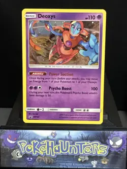 Pokemon Card Deoxys SM164 Black Star Promo Holo HD Swirl Half Art Light Play - Image 1
