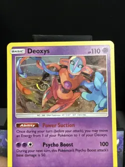 Pokemon Card Deoxys SM164 Black Star Promo Holo HD Swirl Half Art Light Play - Image 2