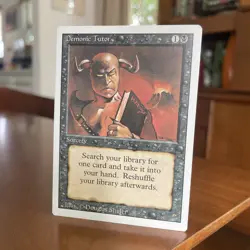 Magic the Gathering Revised Edition Demonic Tutor MTG - Image 1