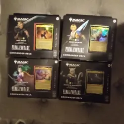MTG Final Fantasy Commander Deck Set of 4 - Image 1