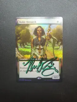 MTG Foil Noble Hierarch Ultimate Masters: Box Toppers Magic Artist Signed - Image 1