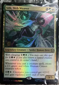 Silk, Web Weaver Magic The Gathering Spider-Man Foil R 0145, Promo in package - Image 1