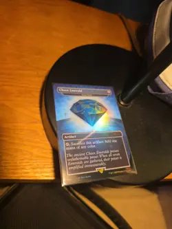 Magic: The Gathering - Blue Chaos Emerald 7033 (Lotus Petal) Rainbow Foil - NM - Image 2