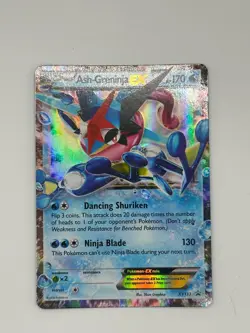ULTRA RARE Ash-Greninja EX Pokemon XY133 Black Star Promo Holo Foil Rare MP - Image 1