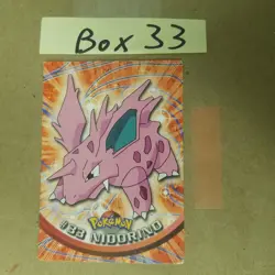 Nidorino #33 Black Logo - 1999 Pokemon Topps TV Animation Series 1 - MP - Image 1
