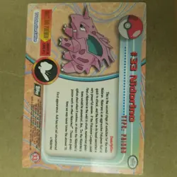 Nidorino #33 Black Logo - 1999 Pokemon Topps TV Animation Series 1 - MP - Image 2