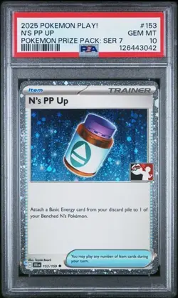 POPULATION 1!! PSA10 N's PP Up Holo Pokemon Prize Pack Series 7 Promo (IN HAND!) - Image 1