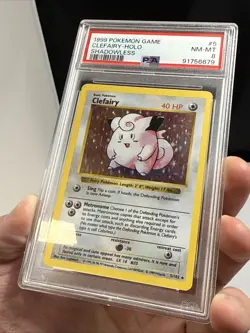 Pokemon TCG Clefairy Base Set *Shadowless* 5/102 Graded PSA 8 - Image 4