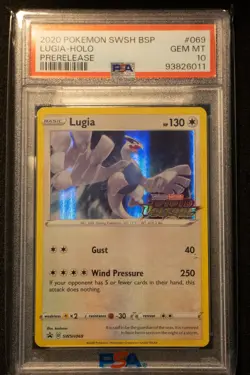 Carta Pokemon Mint - Lugia holo prerelease 2020 PROMO SWSH069 PSA 10 - Image 2