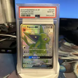 Pokemon Espeon GX Hidden Fates Full Art #SV60 PSA 10 Gem Mint - Image 1