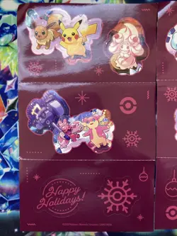 Pokemon TCG 2025 Holiday Calendar Sticker Sheets - Complete Set of 2 - Image 3