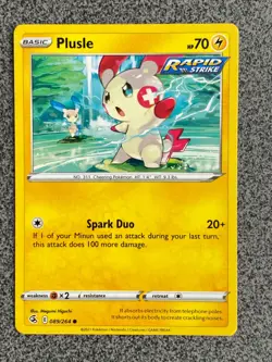 Plusle 089/264 NM EN Pokemon TCG Fusion Strike Non-Holo - Image 1