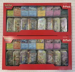 Costco Pokemon Prismatic Evolutions 8 Mini Tins 2 Pack - Image 1