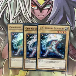 HA05-EN002 x3 Gem-Knight Sapphire Super Rare Excellent Condition Yugioh - Image 1