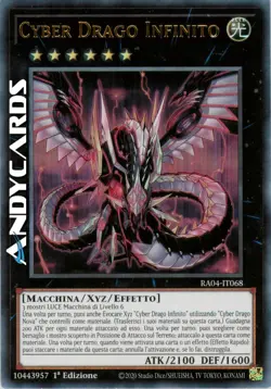 CYBER DRAGO INFINITO (Cyber Dragon Infinity) Ultra R • RA04 IT068 • 1Ed • Yugioh - Image 1