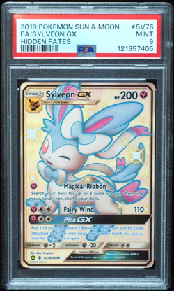 Sylveon GX SV76 PSA 9 Hidden Fates Pokemon Card - Image 1