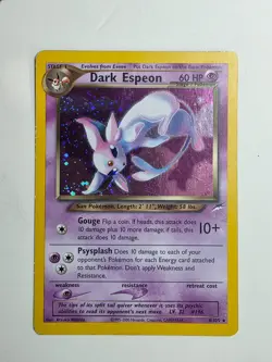 Pokemon Card - Dark Espeon - #4/105 - Neo Destiny Holo - Vintage - MP - Image 1