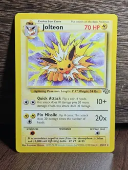 Pokemon TCG Jolteon Jungle 20/64 Regular Rare Non-Holo Card NM - Image 1