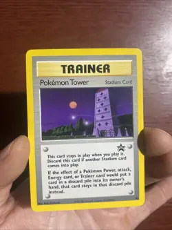 Pokemon Tower #42 Black Star Promo Trainer WOTC 2000 Pokemon Card c571 - Image 1
